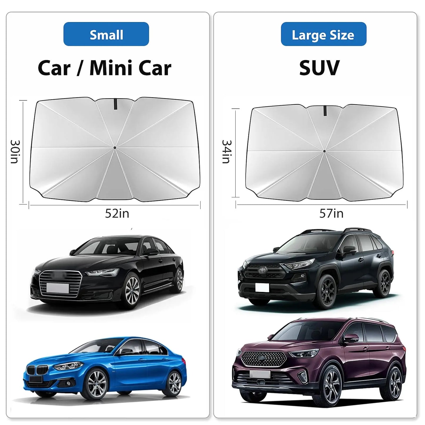 Car Foldable Windshield Sun Shade Umbrella