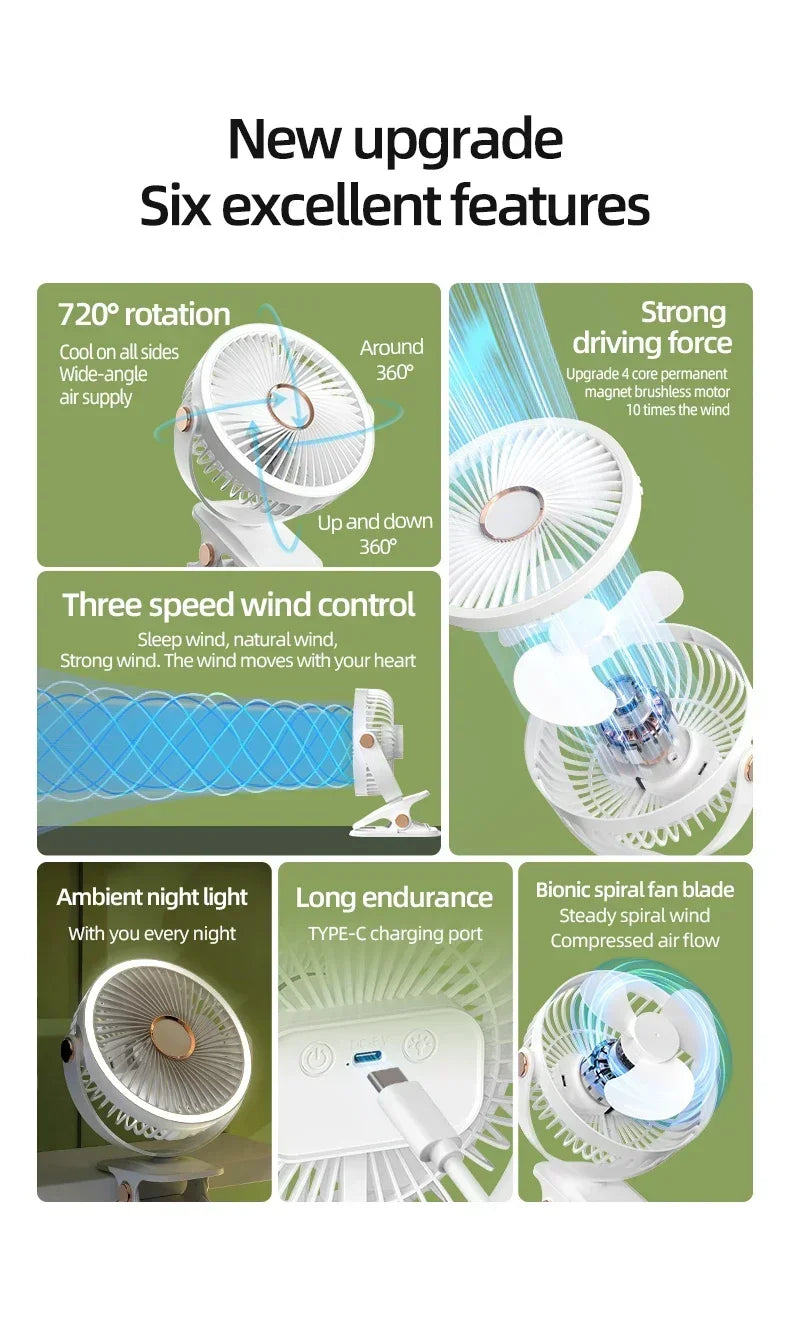Portable Rechargeable Wireless Fan