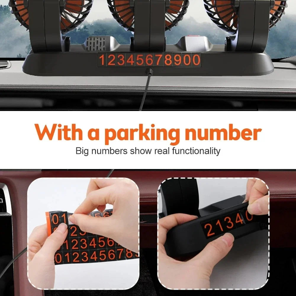 Car Fan 360° Adjustable Automotive Electric Fan