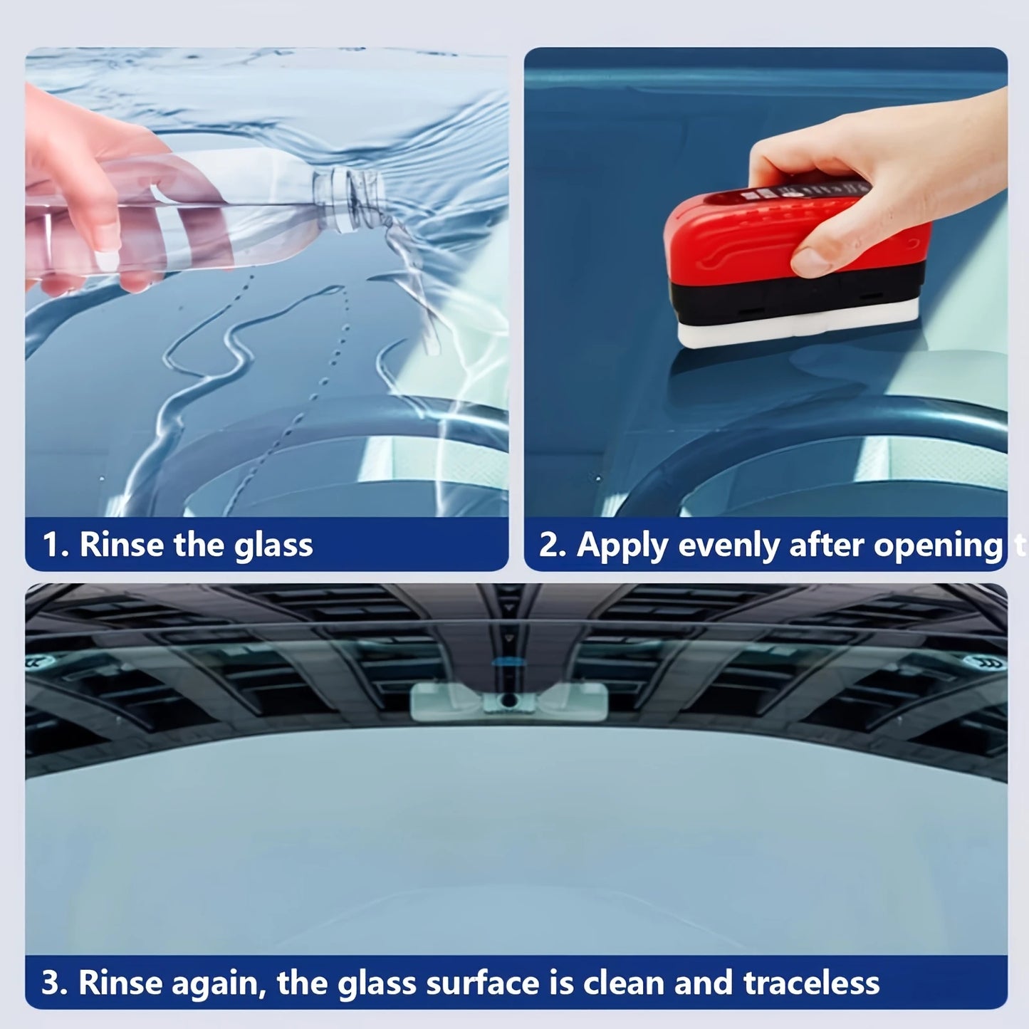 Car Glass Oil Film Cleaning Brush