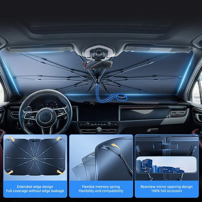 Car Foldable Windshield Sun Shade Umbrella