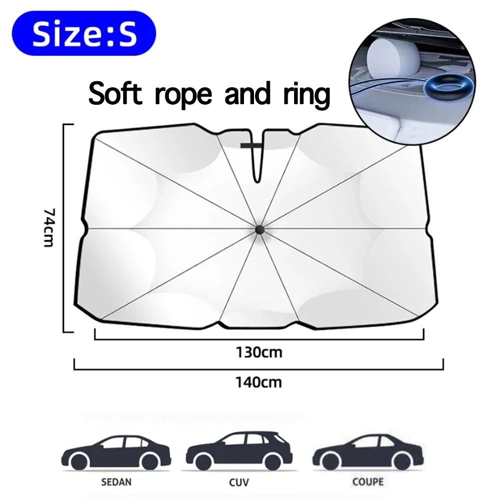 Car Foldable Windshield Sun Shade Umbrella