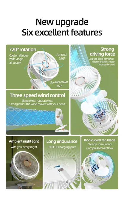 Portable Rechargeable Wireless Fan